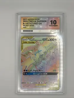 ACE 10 MOLTRES & ZAPDOS & ARTICUNO GX 69/68 HIDDEN FATES POKEMON - Image 1