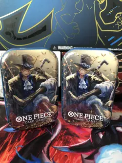 One Piece English 2 Tins Pack Set Vol. 2 Sabo Sealed In Hand 💥 Factory Sealed - Image 1