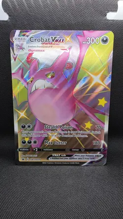 Pokemon TCG - JUMBO Shiny Crobat VMAX Oversized Card SWSH099 Black Star Promo NM - Image 1