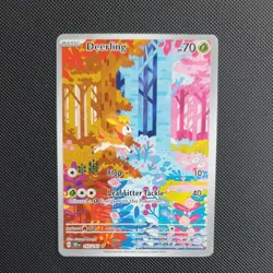 Pokemon Deerling TCG Scarlet & Violet Temporal Forces Holo Card 165/162 IR - Image 1