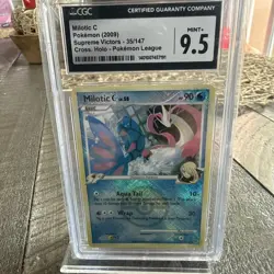 Pokemon Milotic C CGC 9.5 MINT + Supreme Victors 35/147 Holo Pokemon League Card - Image 1
