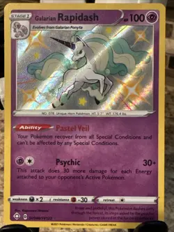 Pokemon Card - Galarian Rapidash Shining Fates Shiny Vault SV048/SV122 Holo - Image 3