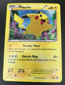 Pikachu HOLO RARE XY89 Black Star Promo Pokemon Card TCG NM 2015 CUTE! - Image 1