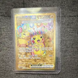 Pokemon Pikachu EX Full Art Hyper Rare Holo SV08 Surging Sparks Card 247/191 - Image 1