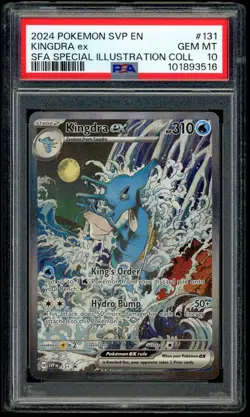 PSA 10 GEM MINT Kingdra ex 131 Special Illustration Shrouded Fable Pokemon Card - Image 1