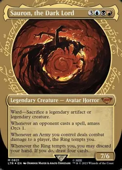 Sauron, the Dark Lord - Surge Foil Extended Art Showcase LTR LP MTG - Image 1