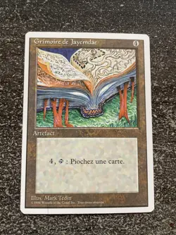 MAGIC MTG FOREIGN WHITE BORDER FWB 1994 CARD - GRIMOIRE DE JAYEMDAE NM - Image 1