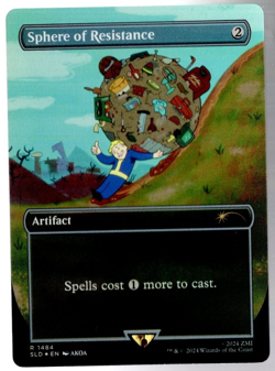 Sphere of Resistance 1484 Borderless Rainbow Foil Fallout Secret Lair MTG NM - Image 1
