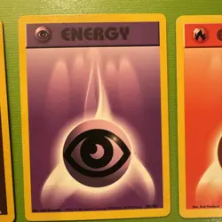6 BASE SET UNLIMITED ENERGY CARDS (FIRE,GRASS,WATER,PSYCHIC,ext) POKEMON TCG - Image 3