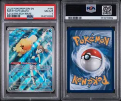 2025 POKEMON DRI EN-DESTINED RIVALS ILLUSTRATION RARE #193 MISTY'S PSYDUCK PSA 8 - Image 3