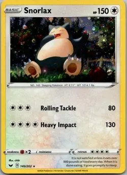 Pokemon TCG Snorlax - (Cosmos Holo) Promo Blister Exclusives 140/202 NM - Image 1