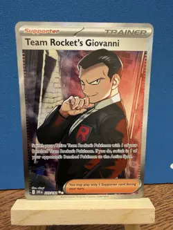 Pokemon TCG Team Rockets Giovanni 225/182 Full Art Trainer Destined Rivals - Image 1
