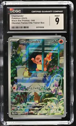 2023 Pokemon Black Star Promos Charmander Obsidian Flames ETB CGC 9 #044 - Image 1