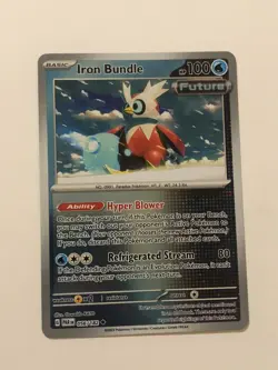 Pokemon Card Paradox Rift Reverse Holographic Iron 056/182 NM - Image 1