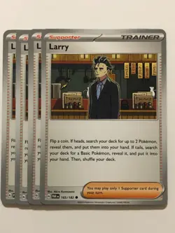 Pokemon Card Paradox Rift 4x Playset Larry 165/182 NM - Image 1