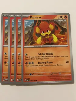 Pokemon Card Paradox Rift 4x Playset Pansear 020/182 Near Mint - Image 1
