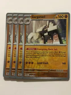 Pokemon Card Paradox Rift 4x Playset Reverse Holographic Garganacl 104/182 NM - Image 1