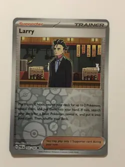 Pokemon Card Paradox Rift Reverse Holographic Larry 165/182 NM - Image 1