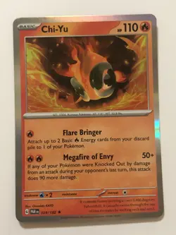 Pokemon Card Paradox Rift Holographic Chi-Yu 029/182 NM - Image 1