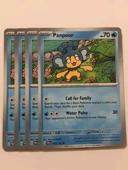 Pokemon Card Paradox Rift 4x Playset Panpour 041/182 NM - Image 1