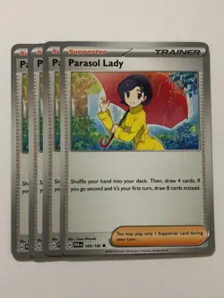 Pokemon Card Paradox Rift 4x Playset Parasol Lady 169/182 NM - Image 1
