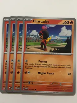 Pokemon Card Paradox Rift 4x Playset Charcadet 027/182 NM - Image 1