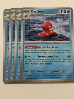 Pokemon Card Paradox Rift 4x Playset Octillery 034/182 NM - Image 1