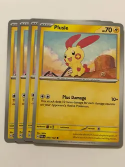 Pokemon Card Paradox Rift 4x Playset Plusle 060/182 NM - Image 1