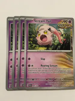 Pokemon Card Paradox Rift 4x Playset Sceam Tail 086/182 NM - Image 1