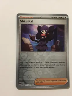 Pokemon Card Paradox Rift Reverse Holographic Shauntal 174/182 NM - Image 1