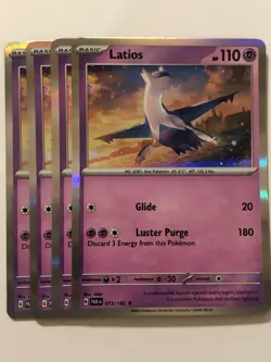Pokemon Card Paradox Rift 4x Playset Holographic Latios 073/182 NM - Image 1