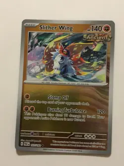 Pokemon Card Paradox Rift Reverse Holographic Slither Wing 107/182 NM - Image 1