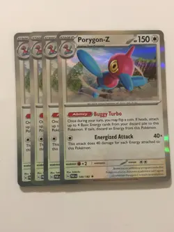 Pokemon Card Paradox Rift 4x Playset Holographic Porygon-Z 144/182 NM - Image 1