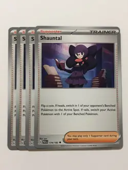 Pokemon Card Paradox Rift 4x Playset Shauntal 174/182 NM - Image 1