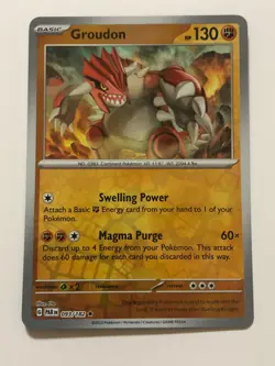 Pokemon Card Paradox Rift Reverse Holographic Groudon 093/182 NM - Image 1
