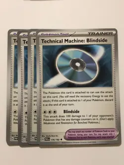 Pokemon Card Paradox Rift 4x Playset Technical Machine Blindside 176/182 NM - Image 1