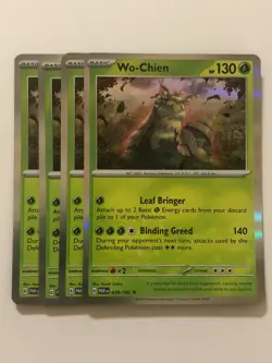 Pokemon Card Paradox Rift 4x Playset Holographic Wo-Chien 018/182 Near Mint - Image 1