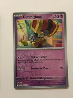 Pokemon Card Paradox Rift Reverse Holographic Gimmighoul 087/182 NM - Image 1