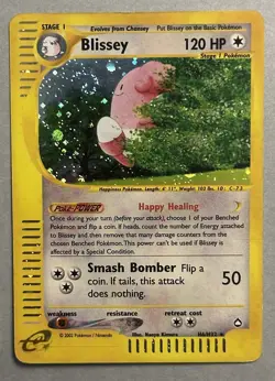 Pokemon TCG Blissey H6/H32 Aquapolis Holo 2003 - Image 1