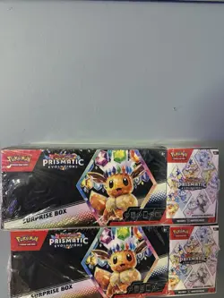 2 Pokemon Prismatic Evolutions Surprise Box Booster Bundle LOT OF 2 - Image 1