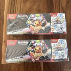 Lot Of 2 Pokemon Prismatic Evolutions Surprise Box+Booster Bundle Sams Club Set - Image 1