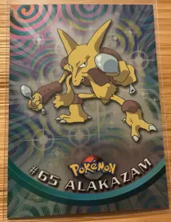 1999 Topps Pokemon Series 1 TV Animation Edition Foil #65 Alakazam Near Mint - Image 1
