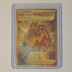 Pokemon Leafy Camo Poncho Secret Rare Full Art Holo Silver Tempest 214/195 - Image 1