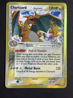 Charizard (Delta Species) 4/100 Crystal Guardians Holo Rare Creases Pokemon Card - Image 1