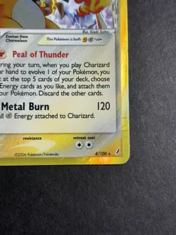Charizard (Delta Species) 4/100 Crystal Guardians Holo Rare Creases Pokemon Card - Image 4