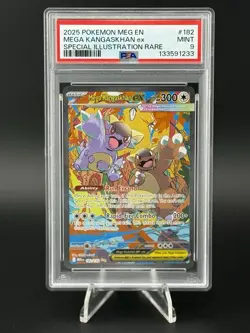 Pokemon TCG Mega Kangaskhan EX 182/132 Mega Evolution Secret Illustration PSA 9 - Image 1