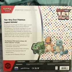 Pokemon TCG Scarlet & Violet 151 Poster Collection Box 3 Foil Promos - Image 2