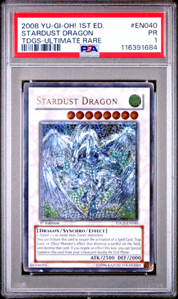 PSA 1 Ultimate Rare 1ST EDITION TDGS-EN040 Stardust Dragon 2008 Yugioh - Image 1