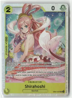 Shirahoshi EB01-057 Extra Booster: Memorial FOIL One Piece TCG Anime Card - Image 1