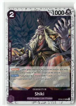Shiki OP06-073 Premium Booster The Best Vol. 2 FOIL One Piece TCG Anime Card - Image 1